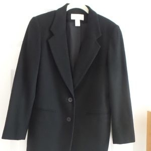 Women's Black Wool/Cashmere/Nylon coat
